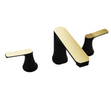 ANZZI L-AZ902MB-BG 2-Handle 3-Hole 8 in. Widespread Bathroom Faucet With Pop-up Drain in Matte Black & Brushed Gold