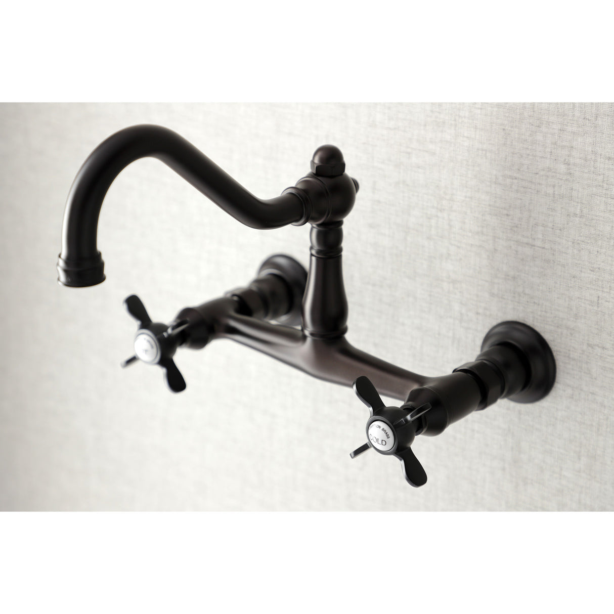 Kingston Brass KS3245BEX Essex Wall Mount Bathroom Faucet, Oil Rubbed Bronze