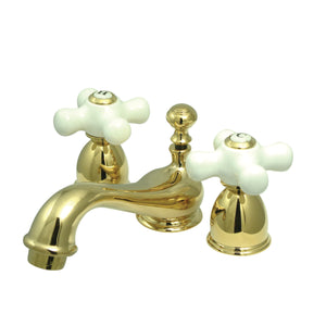 Kingston Brass KS3952PX Restoration Mini-Widespread Bathroom Faucet, Polished Brass