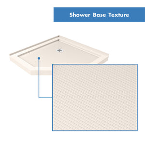 DreamLine Prism Lux 38 in. x 74 3/4 in. Fully Frameless Neo-Angle Shower Enclosure in Brushed Nickel with Biscuit Base