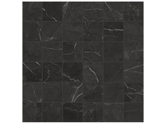 Anatolia Tile 2X2 La Marca Nero Honed 36 Piece Porcelain Mosaics. 1 Sheet = .96 Sf. 4501-0366-0 Nero Venato 2x2 Honed - premium natural stone mosaic tile from Anatolia Tile, available at PoshHaus showroom in Keene, NH