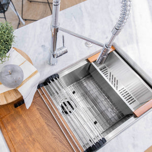 ZLINE Garmisch 33 in. Undermount Single Bowl Stainless Steel Kitchen Sink with Bottom Grid and Accessories (SLS-33)
