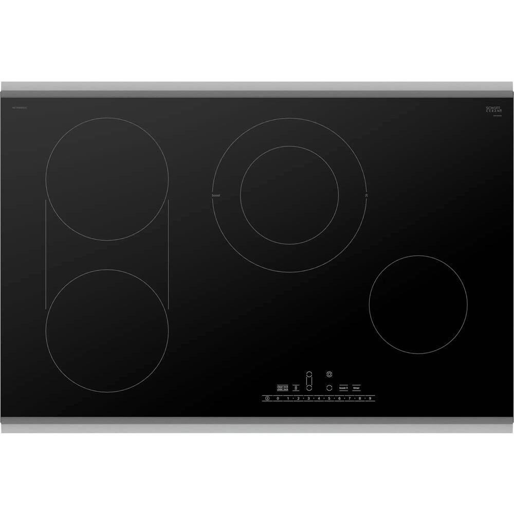 Bosch NET8069SUC 30" Electric Cooktop, 800 Series, Black, Stainless Steel Frame