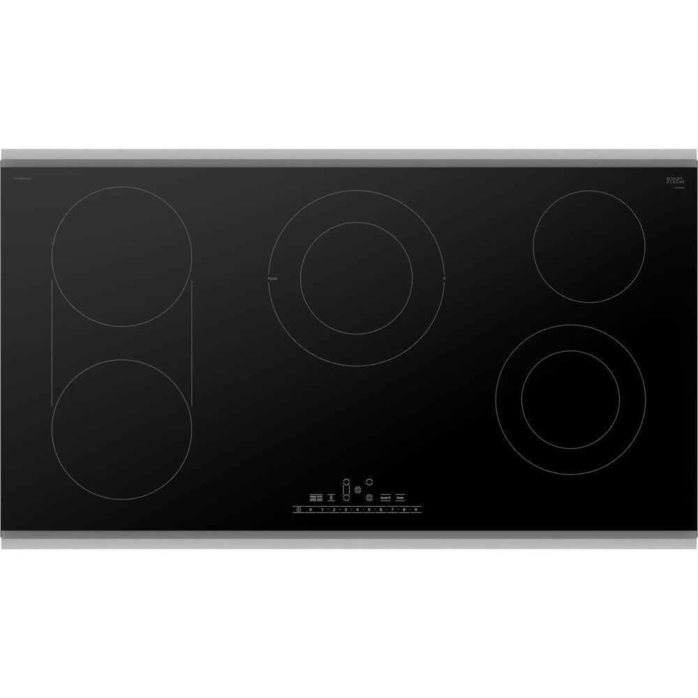 Bosch NET8669SUC 36" Electric Cooktop, 800 Series, Black, Stainless Steel Frame