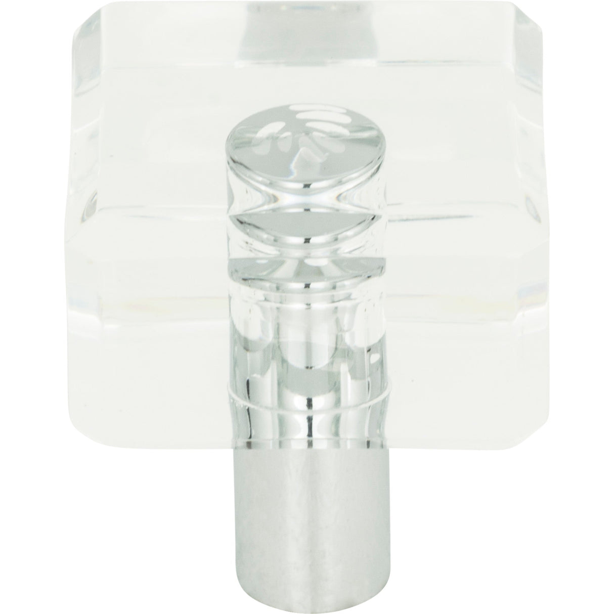 Atlas Homewares Optimism Square Knob 1 1/4 Inch Polished Chrome