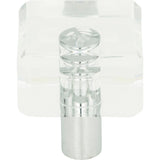 Atlas Homewares Optimism Square Knob 1 1/4 Inch Polished Chrome