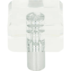 Atlas Homewares Optimism Square Knob 1 1/4 Inch Polished Chrome
