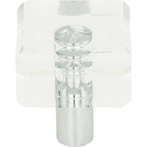 Atlas Homewares Optimism Square Knob 1 1/4 Inch Polished Chrome