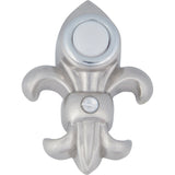 Atlas Homewares Fleur de lys Door Bell  Brushed Nickel