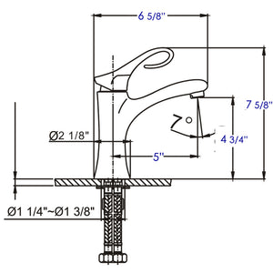 ALFI brand AB1295-BN Brushed Nickel Single Lever Bathroom Faucet