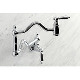 Kingston Brass KS2101AL Heritage Wall Mount Pot Filler, Polished Chrome