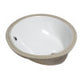 EAGO BC224 White Ceramic 18"x15" Undermount Oval Bathroom Sink