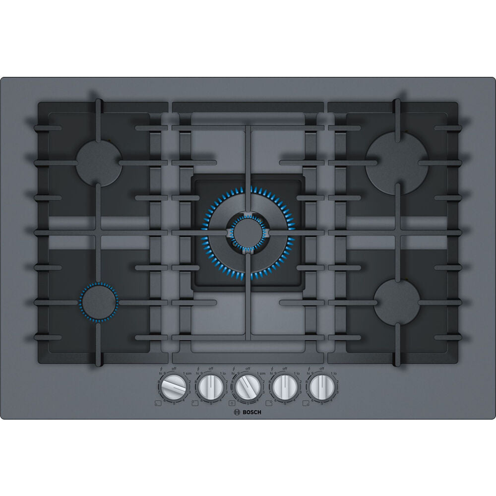 Bosch NGMP677UC 36" Gas Cooktop, Tempered Glass, FlameSelect