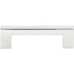 Atlas Homewares Round Rail Pull 3 3/4 Inch (c-c) Polished Chrome