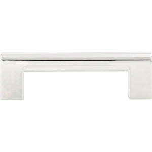 Atlas Homewares Round Rail Pull 3 3/4 Inch (c-c) Polished Chrome