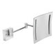 ALFI brand ABM8WLED-PC Polished Chrome Wall Mount Square 8" 5x Magnifying Cosmetic Mirror with Light