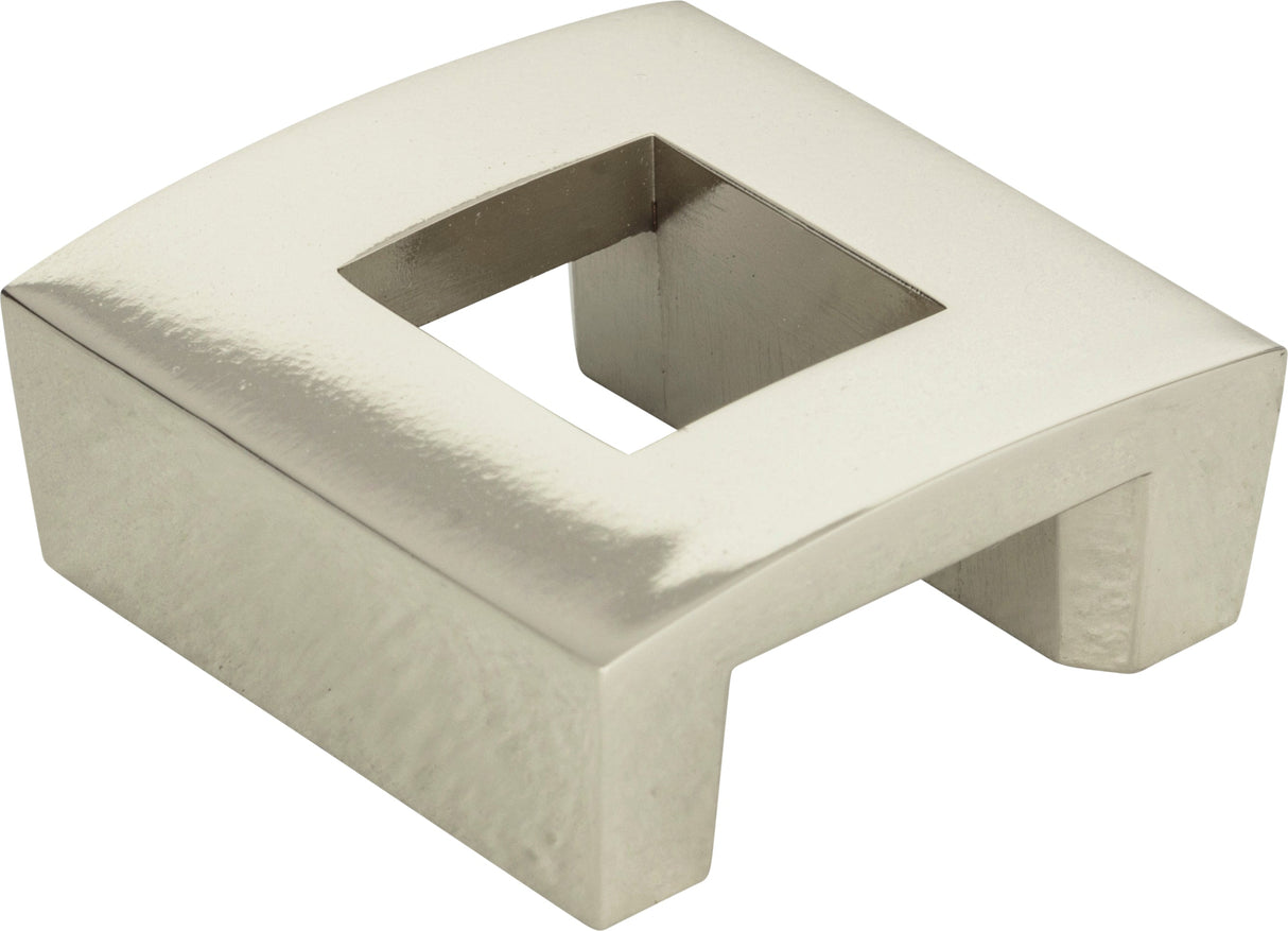 Atlas Homewares Centinel Square Knob 1 1/4 Inch (c-c) Polished Nickel