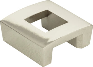 Atlas Homewares Centinel Square Knob 1 1/4 Inch (c-c) Polished Nickel