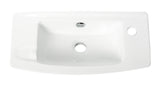 ALFI brand ABC115 White 20" Small Wall Mounted Ceramic Sink with Faucet Hole