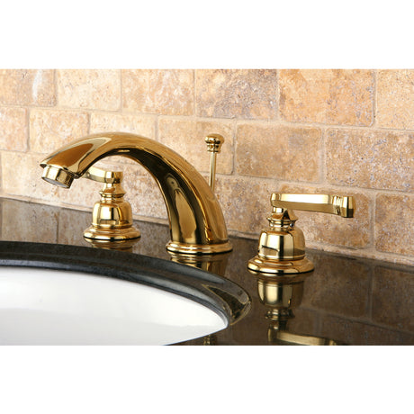 Kingston Brass KB8962FL Royale Widespread Bathroom Faucet, Polished Brass