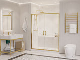 ANZZI SD-AZ15-01BG Enchant 70-in. x 60.4-in. Framed Sliding Shower Door in Brushed Gold