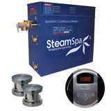 SteamSpa Oasis 10.5 KW QuickStart Acu-Steam Bath Generator Package in Brushed Nickel OA1050BN