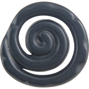 Atlas Homewares Scroll Knob 1 1/2 Inch Matte Black