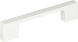 Atlas Homewares Thin Square Pull 3 3/4 Inch (c-c) High White Gloss