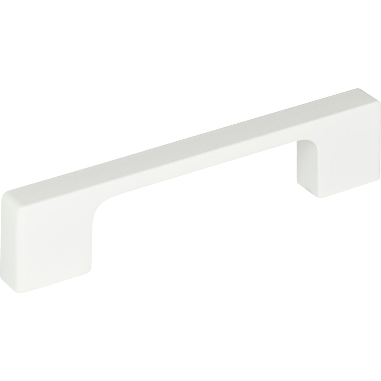 Atlas Homewares Thin Square Pull 3 3/4 Inch (c-c) High White Gloss