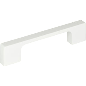 Atlas Homewares Thin Square Pull 3 3/4 Inch (c-c) High White Gloss