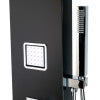 ALFI brand ABSP65B Black Aluminum Shower Panel with 2 Body Sprays and Rain Shower Head