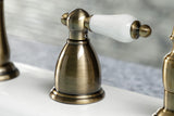 Kingston Brass KB1793PLBS Widespread Kitchen Faucet, Antique Brass