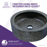 ANZZI LS-AZ8202 Black Iro Vessel Sink in Speckled Stone