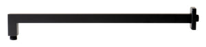 Black Matte 20" Square Wall Shower Arm