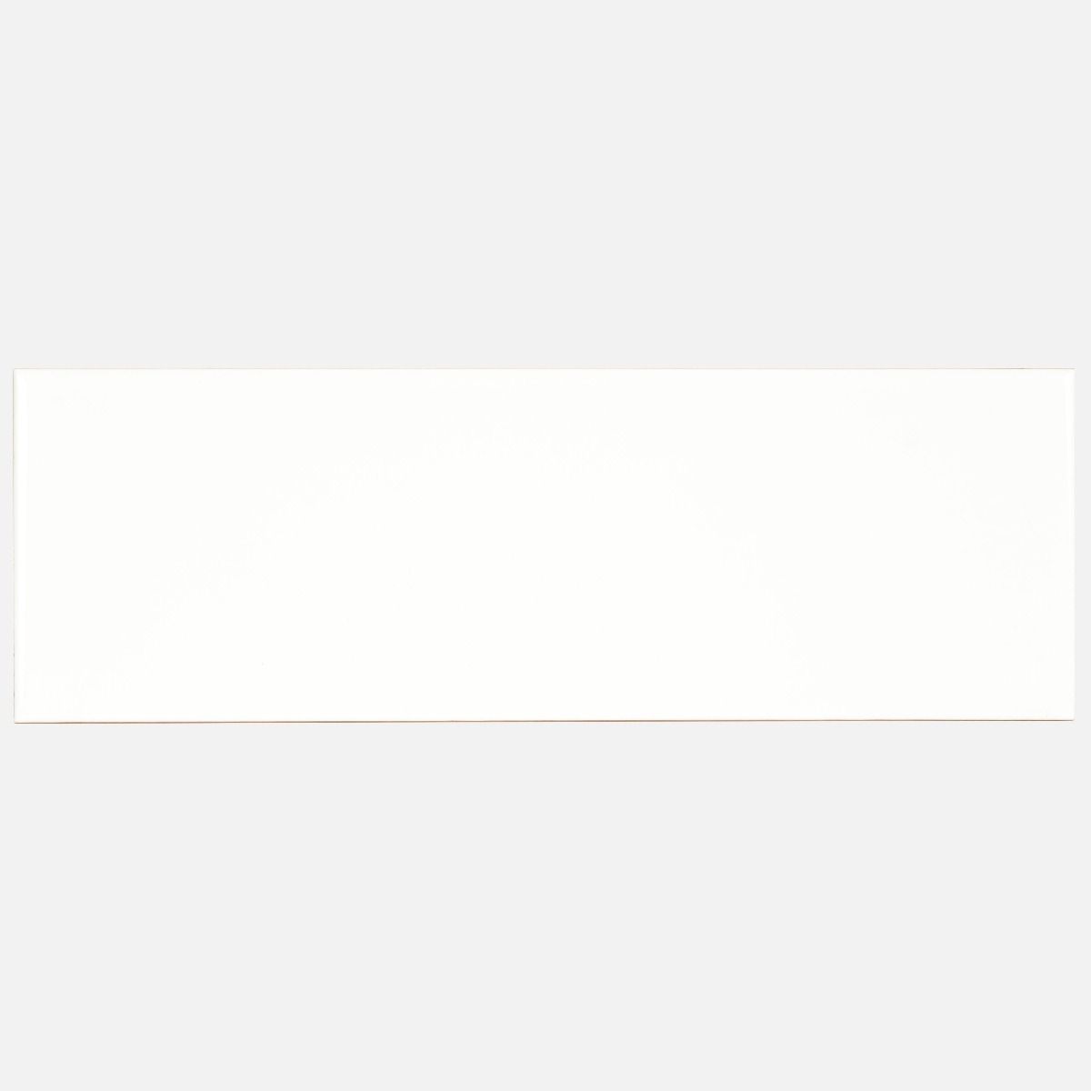 Metro White 4 in. x 12 in. Glossy Ceramic Wall Tile (Case)