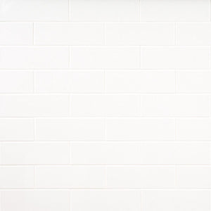 Metro White 4 in. x 12 in. Glossy Ceramic Wall Tile (Case)