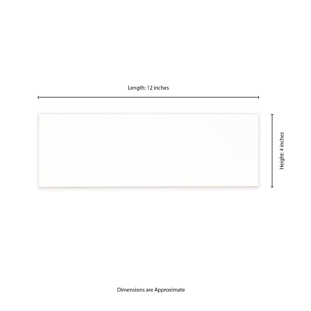 Metro White 4 in. x 12 in. Glossy Ceramic Wall Tile (Case)