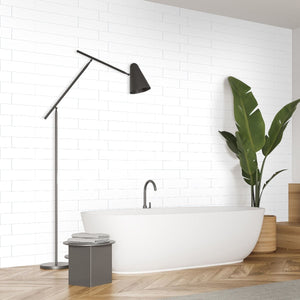 Metro White 4 in. x 12 in. Glossy Ceramic Wall Tile (Case)