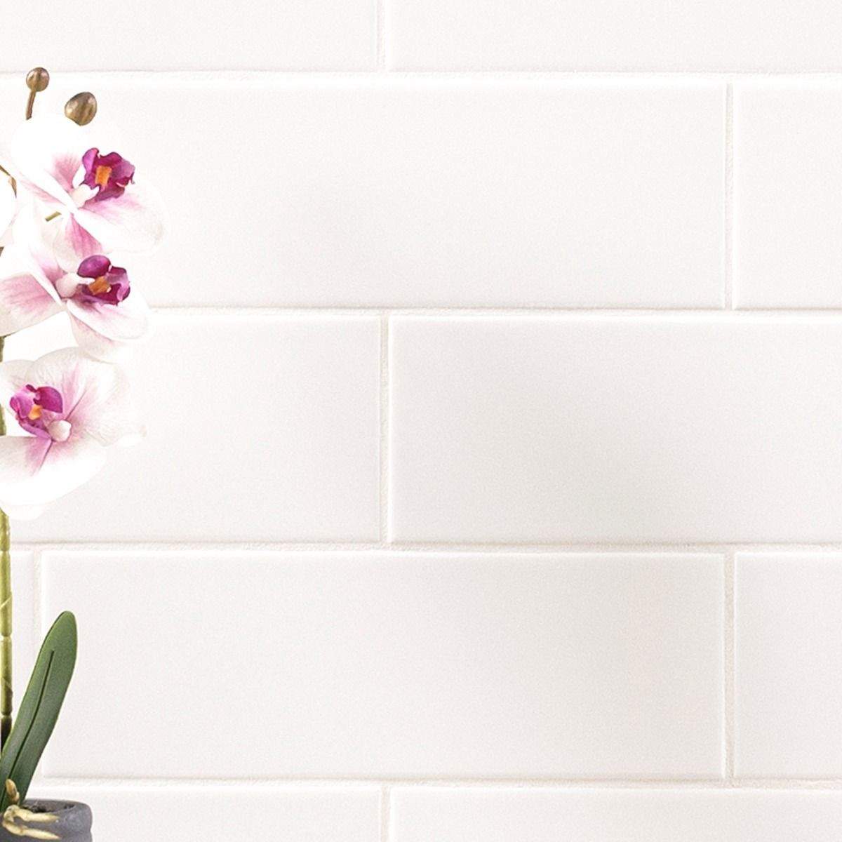 Metro White 4 in. x 12 in. Glossy Ceramic Wall Tile (Case)