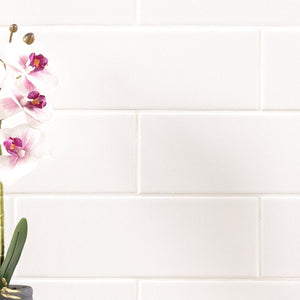 Metro White 4 in. x 12 in. Glossy Ceramic Wall Tile (Case)