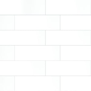 Metro White 4" x 16" Glossy Porcelain Floor and Wall Tile