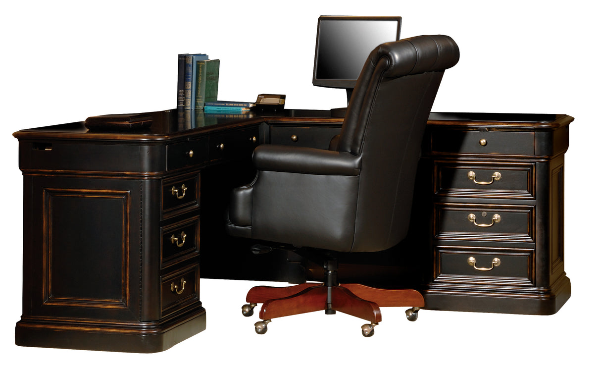 Hekman 79147 Louis Philippe 72in. x 72in. x 30in. Executive L-shape Desk