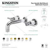 Kingston Brass KS8123DL Concord 2-Handle Wall Mount Bathroom Faucet, Antique Brass