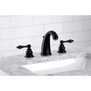 Kingston Brass KB980AL Victorian 2-Handle 8 in. Widespread Bathroom Faucet, Matte Black