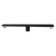 24" Black Matte Stainless Steel Linear Shower Drain with Groove Holes
