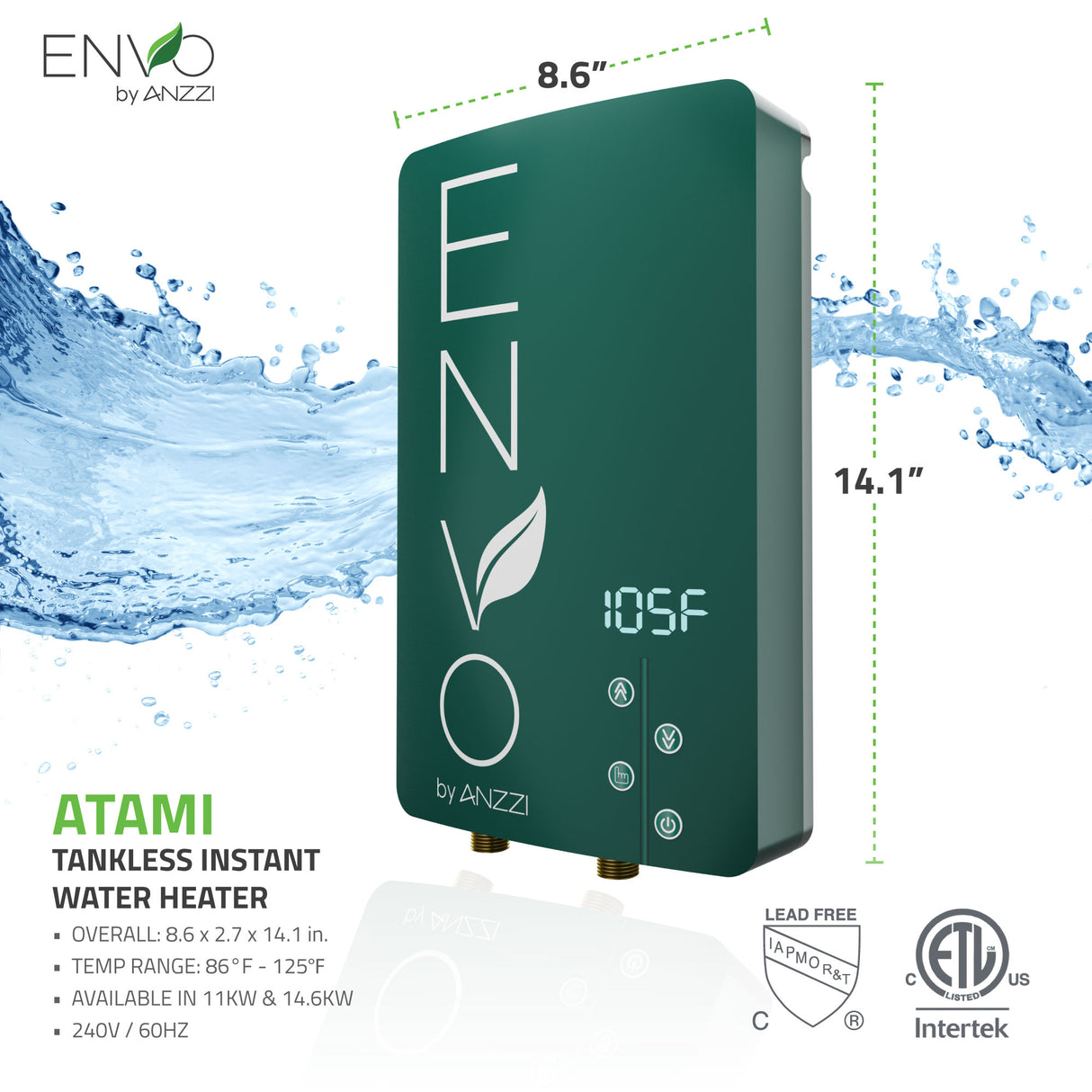ENVO Arima Two-Pack 11 kW Tankless Electric Water Heater