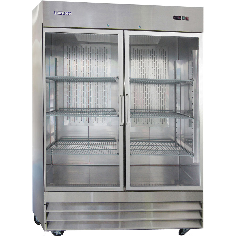 Norpole NP2R-G 48 Cuft. Up Right Reach-In Refrigerator with Glass Doors