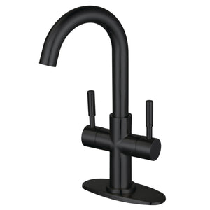 Fauceture LS8450DL Concord Two-Handle Bathroom Faucet with Push Pop-Up, Matte Black