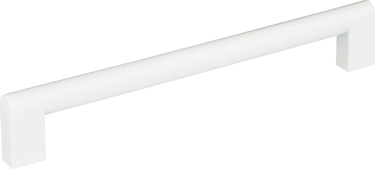 Atlas Homewares Round Rail Pull 7 9/16 Inch (c-c) High White Gloss