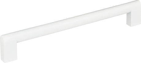 Atlas Homewares Round Rail Pull 7 9/16 Inch (c-c) High White Gloss